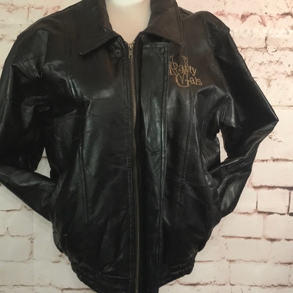 Party Gals Roberto Amee Leather Moto Jacket Medium - Picture 6 of 8